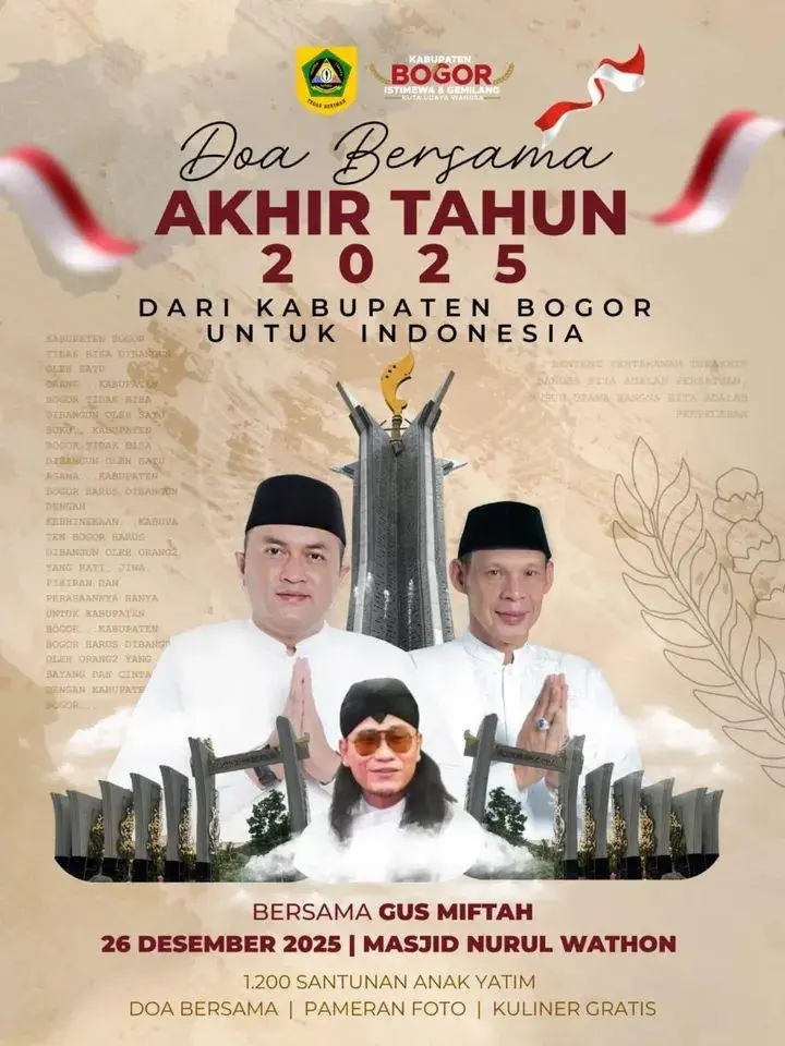 Kontroversi Pemilihan Gus Miftah sebagai Penceramah Acara Doa Bersama Akhir Tahun di Kabupaten Bogor